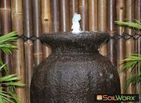 Aegean Solar Fountain - Mini Charcoal